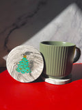 A Christmas Marble Coaster Set