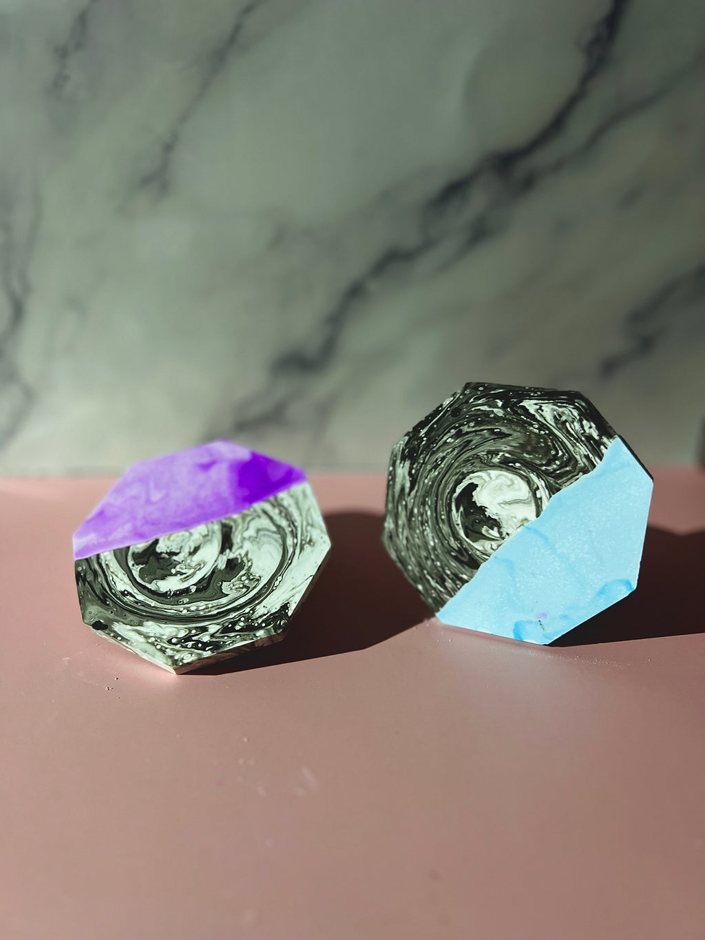 A Little Marbled Coaster Set