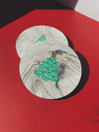 A Christmas Marble Coaster Set