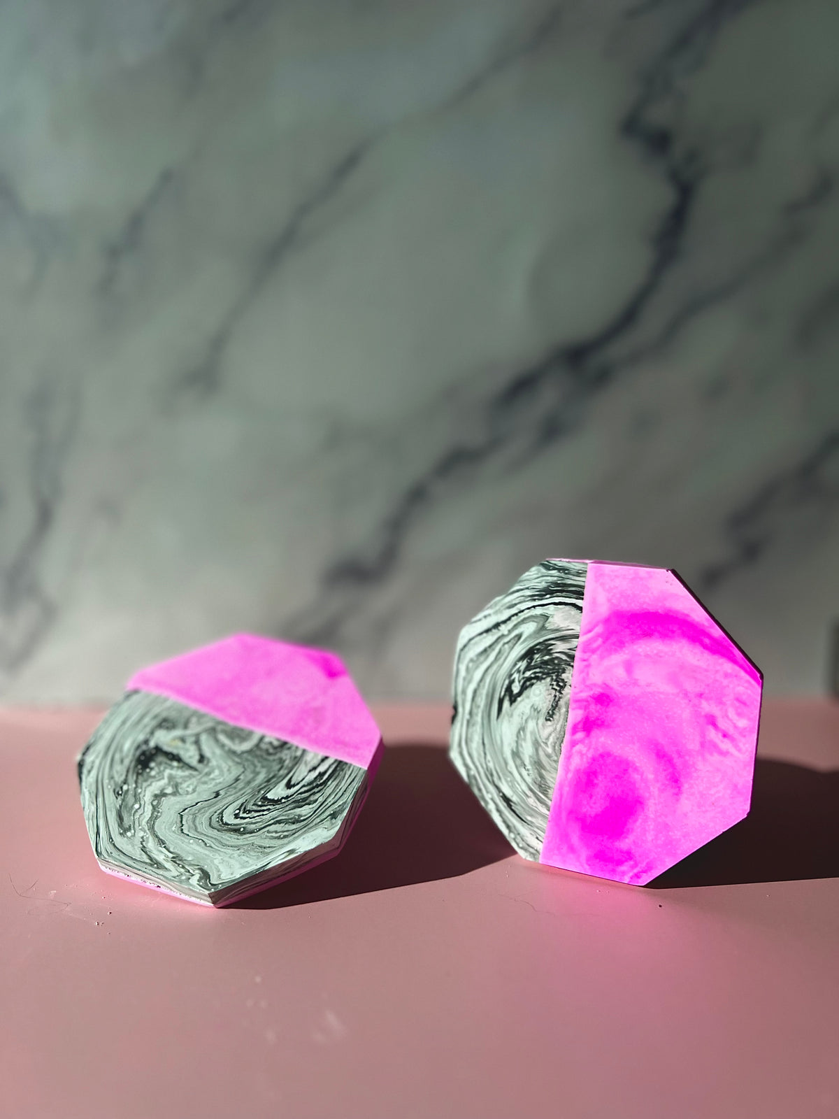 A Little Marbled Coaster Set