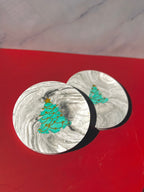 A Christmas Marble Coaster Set