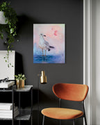 White Celestial Bird - Original oil painting on canvas