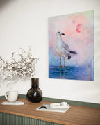 White Celestial Bird - Original oil painting on canvas