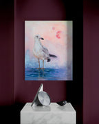 White Celestial Bird - Original oil painting on canvas