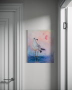 White Celestial Bird - Original oil painting on canvas