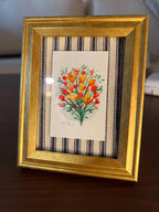 Framed Watercolor Flower Bouquet Painting: Original Mini Botanical Art, Birthday or Anniversary Gift