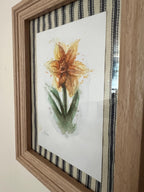 Framed Daffodil Watercolor Painting, Original Floral Art, Mother’s Day Gift