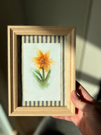Framed Daffodil Watercolor Painting, Original Floral Art, Mother’s Day Gift