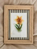 Framed Daffodil Watercolor Painting, Original Floral Art, Mother’s Day Gift