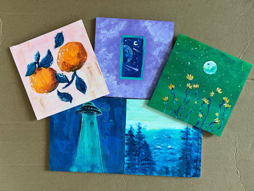 5x5" Acrylic on Wood Painting