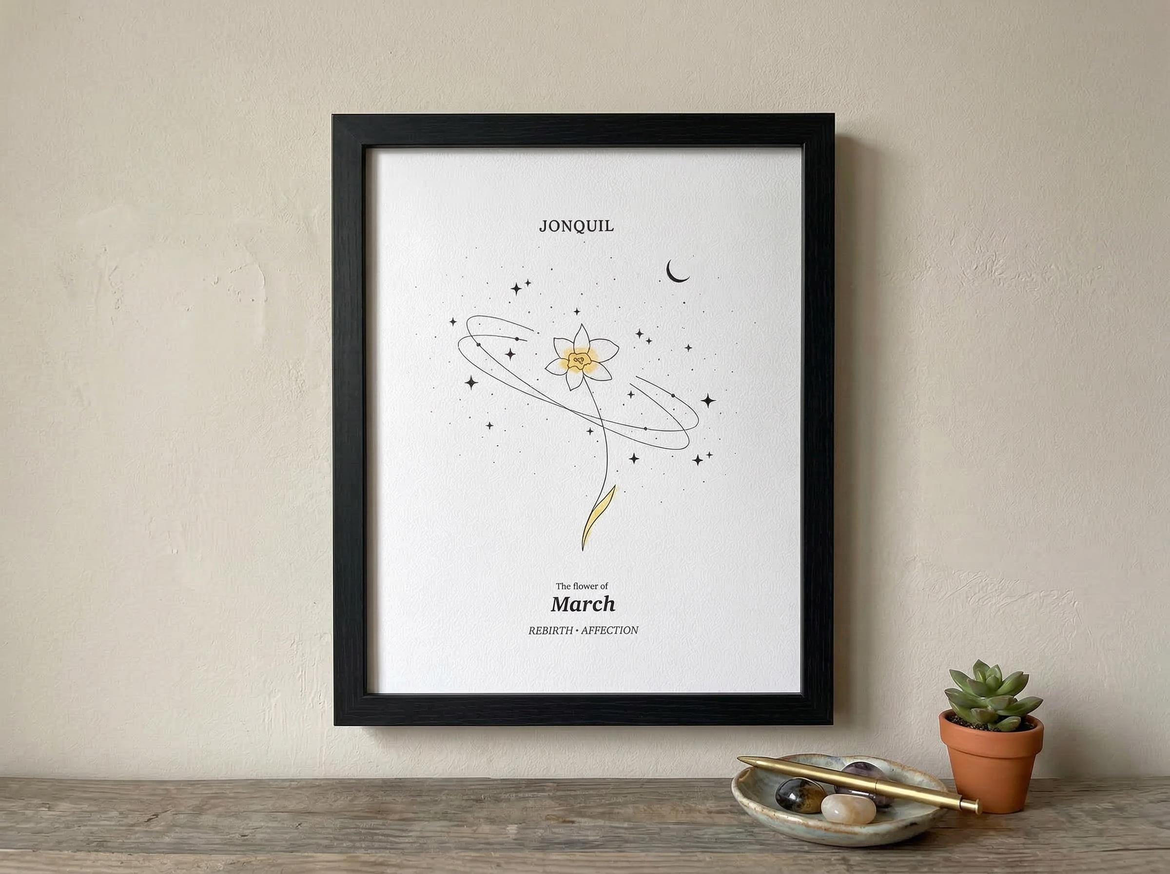 Original Birth Month Flower Watercolor Paintings – Hand Painted Prints, Human Made Art, Birthday Gift