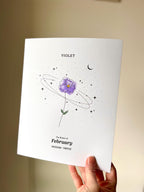 Original Birth Month Flower Watercolor Paintings – Hand Painted Prints, Human Made Art, Birthday Gift