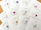 Original Birth Month Flower Watercolor Paintings – Hand Painted Prints, Human Made Art, Birthday Gift