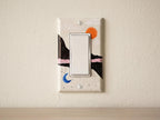 Unique Hand Painted Modern Sun and Moon Switch Plate Cover