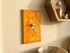 Hand-Painted Yellow Bee Pattern Light Switch Plates, Bumblebee Kitchen Decor, Outlet Cover Wall Art