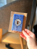 Hand-Painted Moon Balloon Light Switch Plates, Kids Nursery Blue Wall Art, Cute Space Theme Outlet Cover