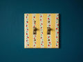 Hand-Painted Yellow Stripes Cherries Light Switch Plate, Kitchen Wall Art