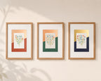 Original Matted Floral Watercolor Paintings, Hand Painted Flowers, Colorful Metallic Background, 8x10" Mat