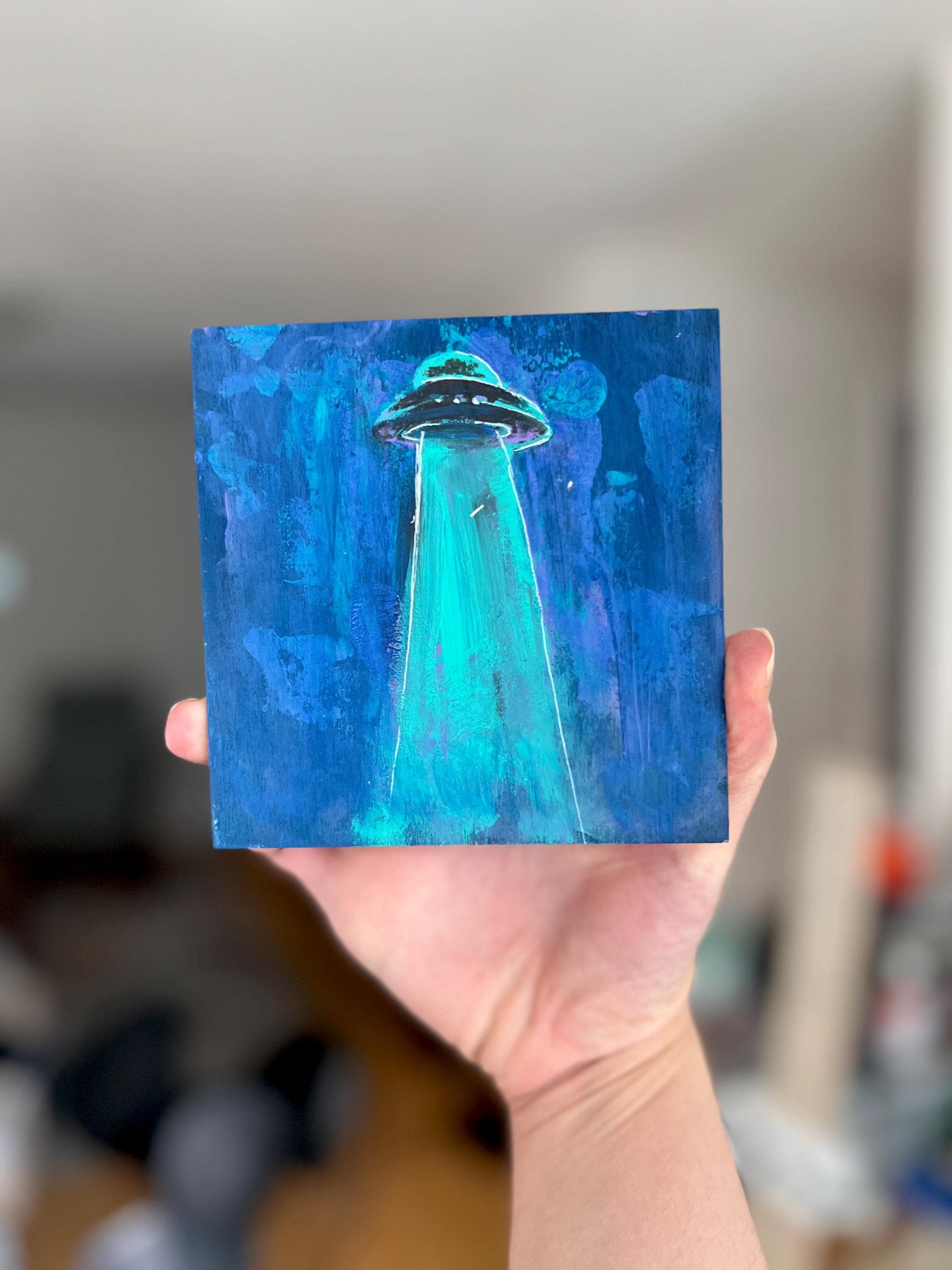 5x5" Acrylic on Wood Painting