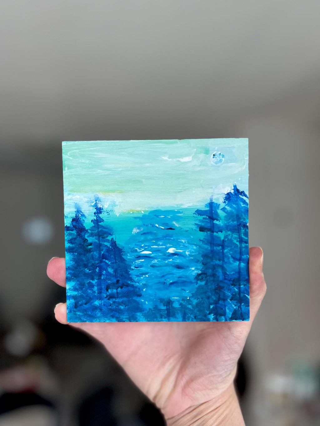 5x5" Acrylic on Wood Painting