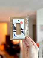 Unique Hand Painted Modern Sun and Moon Switch Plate Cover