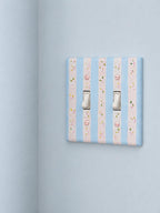 Hand-Painted Flowers Switch Plate, Baby Pink and Light Blue Floral Wall Art, Home Outlet Cover