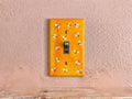 Hand-Painted Yellow Bee Pattern Light Switch Plates, Bumblebee Kitchen Decor, Outlet Cover Wall Art