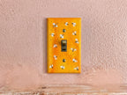 Hand-Painted Yellow Bee Pattern Light Switch Plates, Bumblebee Kitchen Decor, Outlet Cover Wall Art