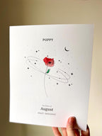 Original Birth Month Flower Watercolor Paintings – Hand Painted Prints, Human Made Art, Birthday Gift