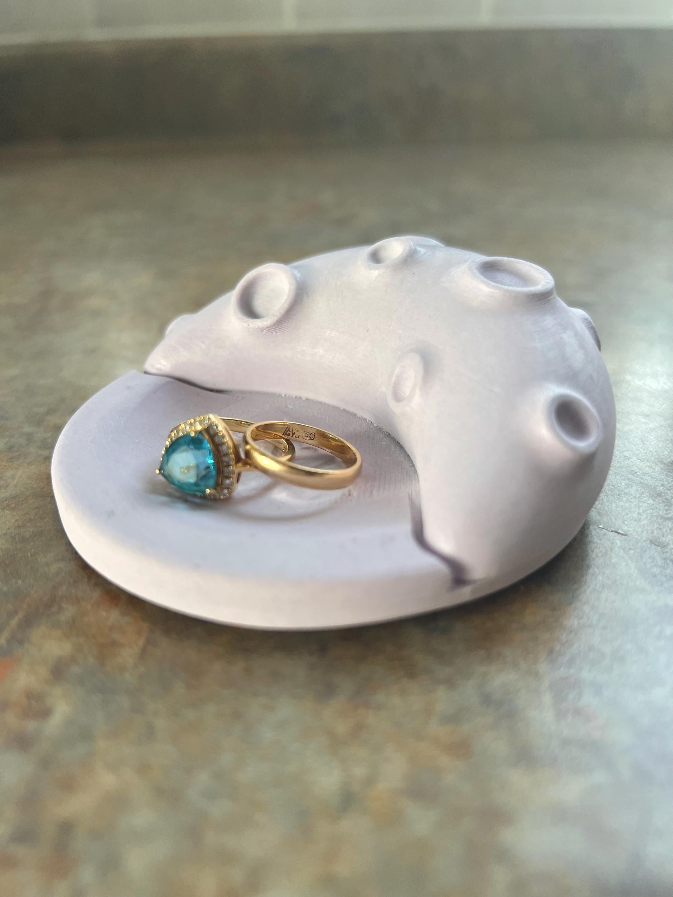 Custom Initials Ring Dish, Personalized Engagement Present, Wedding Anniversary Jewelry Bowl, Bachelorette Moon Themed Trinke