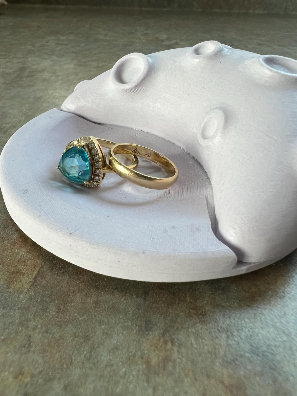 Custom Initials Ring Dish, Personalized Engagement Present, Wedding Anniversary Jewelry Bowl, Bachelorette Moon Themed Trinke