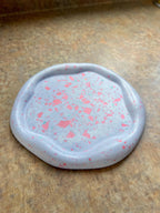 Handmade Terrazzo Irregular Tray, Periwinkle Blue and Pink, One Of A Kind Modern Home Decor